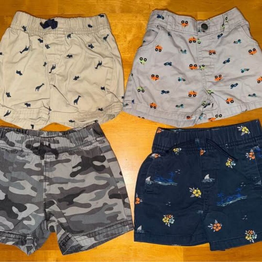 Baby Boy Shorts Lot of 4 Size 12 Months See Details